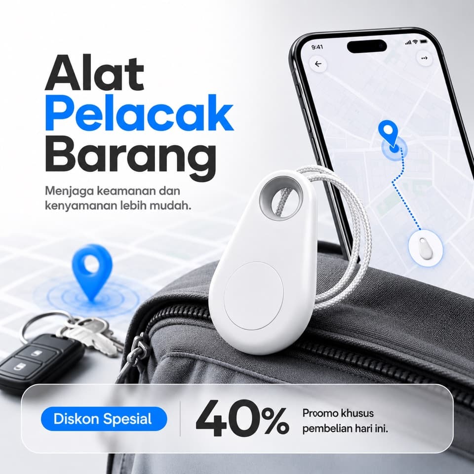 Kunci, Dompet & Tas Tidak Hilang Lagi — Lacak Lokasinya Langsung dari HP