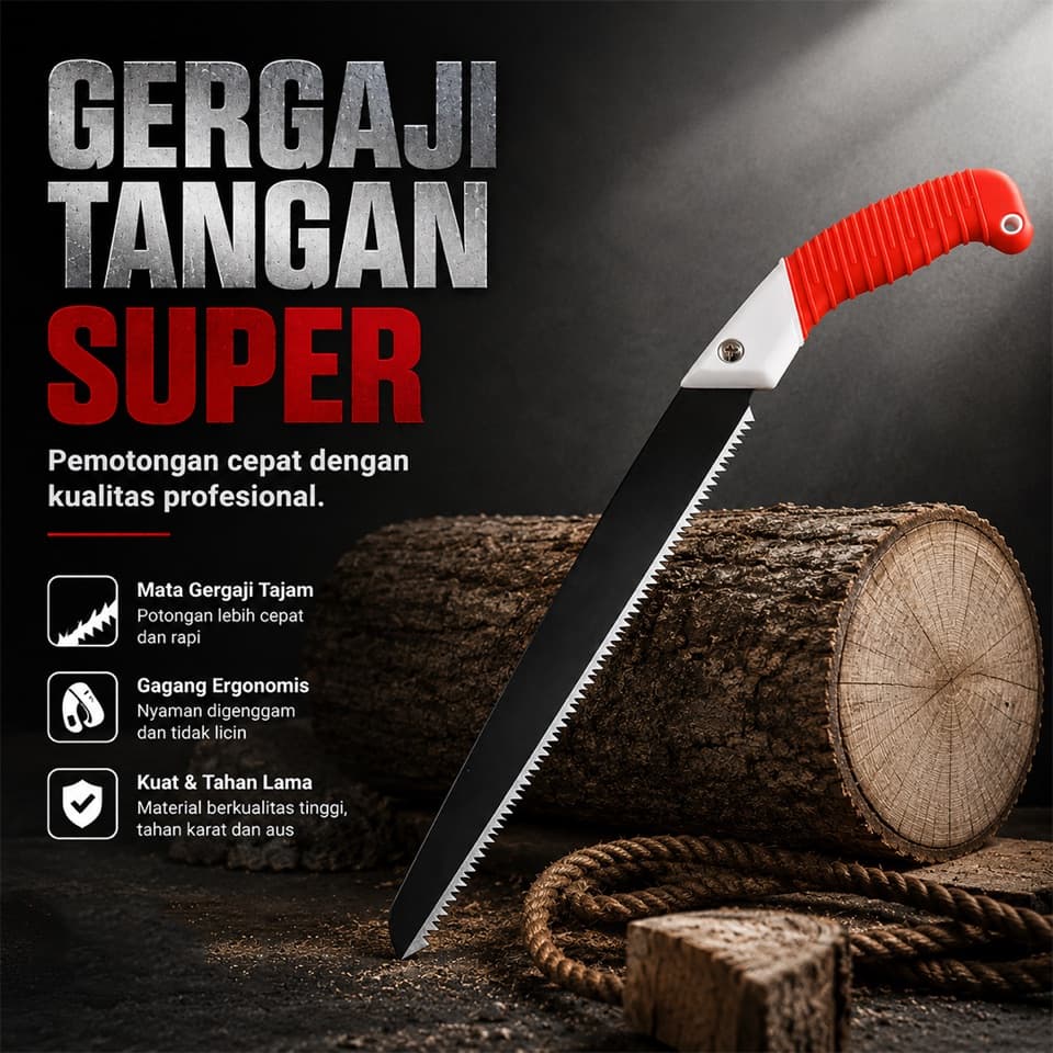 Potong Kayu, Bambu & Dahan Dalam Hitungan Menit — Tanpa Mesin, Tanpa Ribet