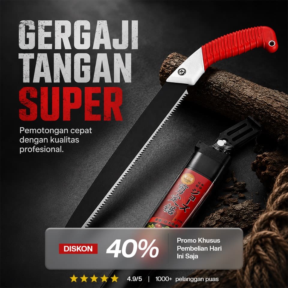 Potong Kayu, Bambu & Dahan Dalam Hitungan Menit — Tanpa Mesin, Tanpa Ribet